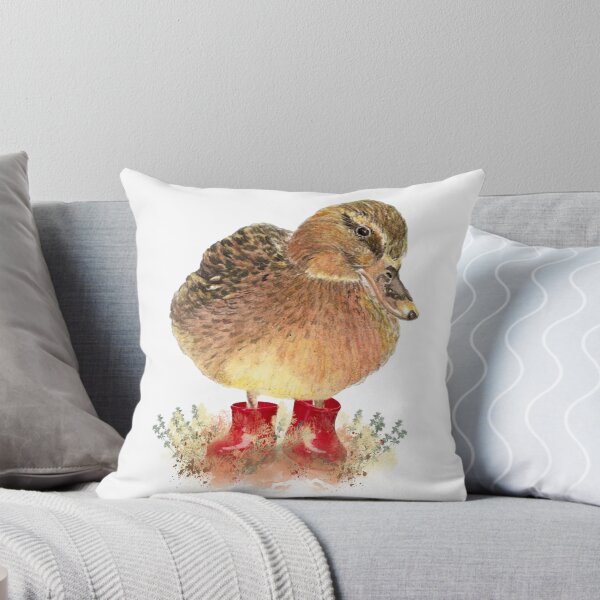 Item preview, Cute Little Duck in Red Rubber Boots Fun designed and sold by countrymouse.