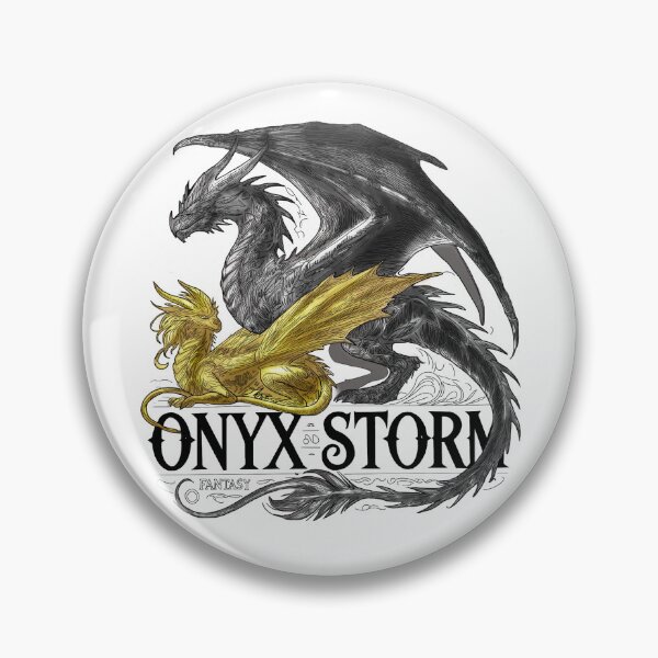 Item preview, Onyx Storm – Epic Fantasy Dragon Duo Illustration designed and sold by gildedpageco.