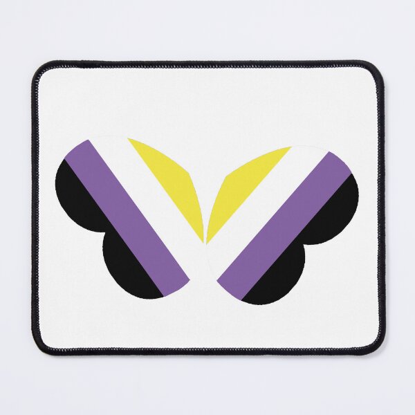 Item preview, Nonbinary flag butterfly pride hearts LGBT designed and sold by KimOnO644.