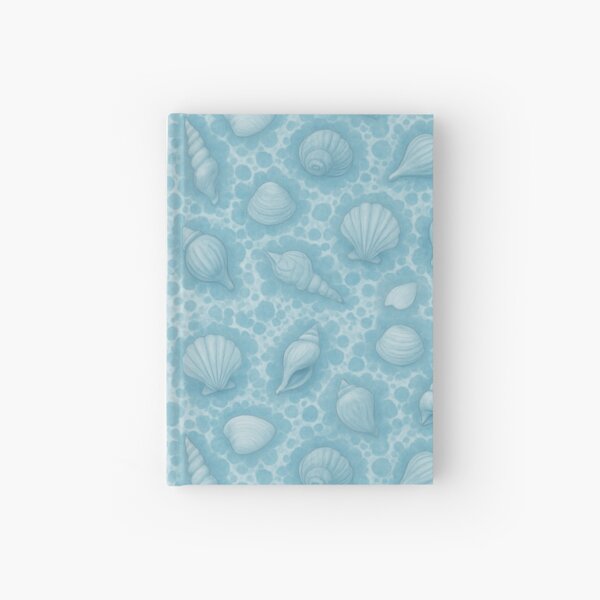 Ocean Breeze Seashell Pattern – Blue Beach Hardcover Journal