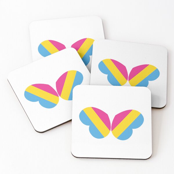 Item preview, Pansual flag butterfly pride hearts LGBT designed and sold by KimOnO644.