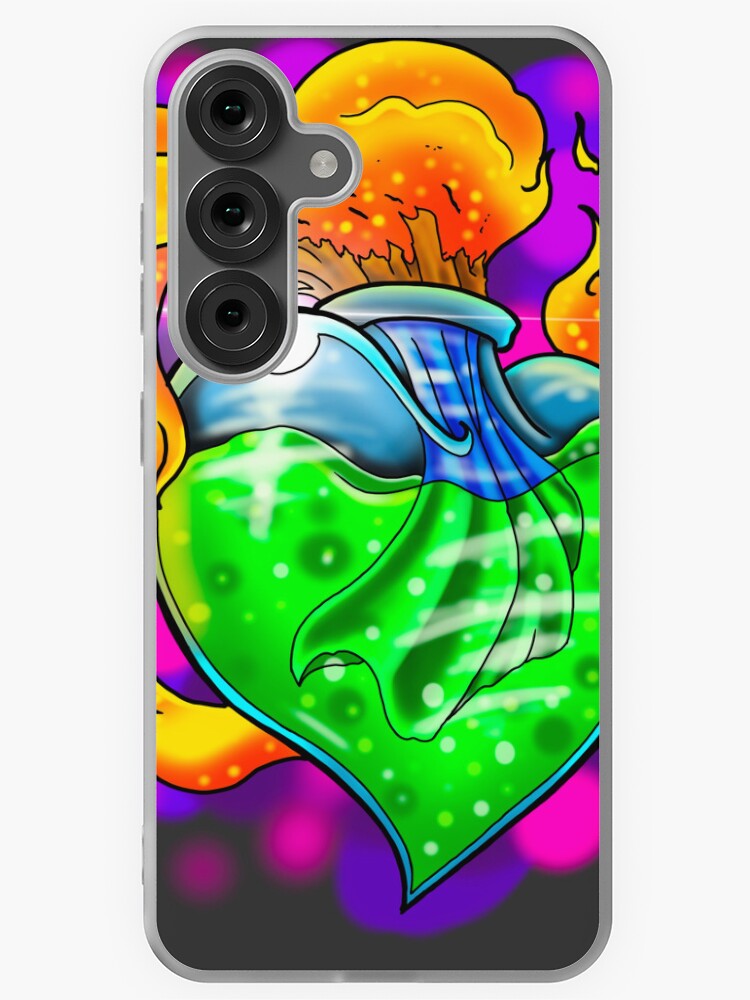 Thumbnail 1 of 4, Samsung Galaxy Phone Case, This heart is on fire designed and sold by Shawntatsurmom.