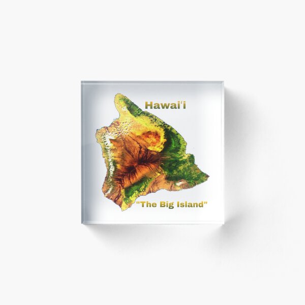 Hawaiʻi "The Big Island" Acrylic Block