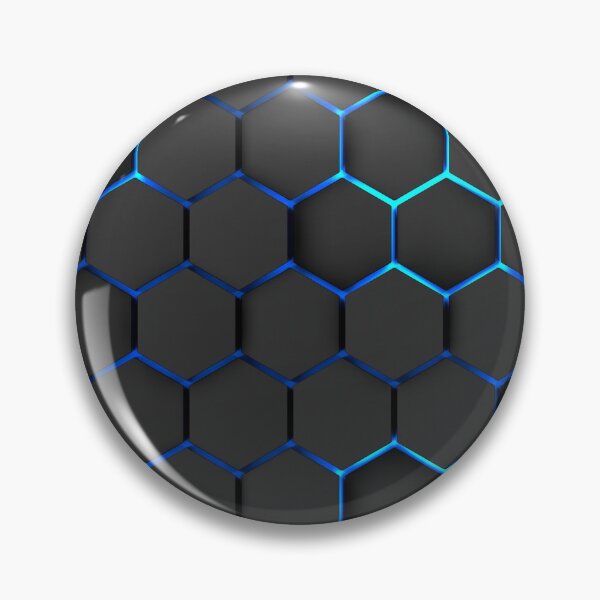 Item preview, Black hexagons with aquamarine neon, futuristic aesthetic design designed and sold by WelSol.