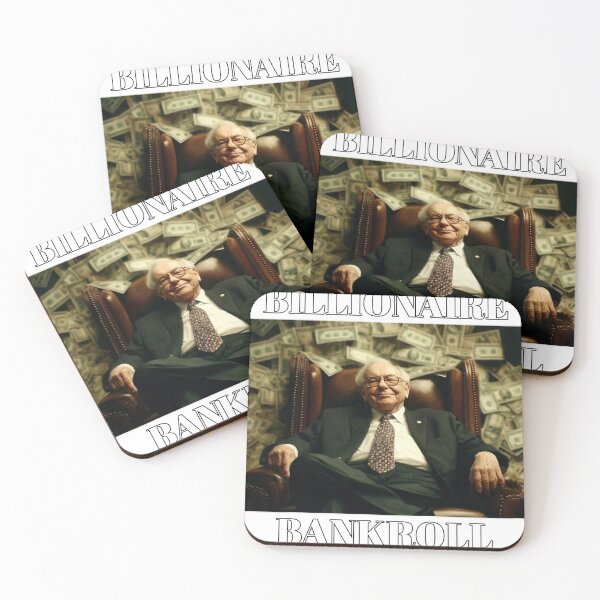 Item preview, WARREN BUFFETT sitting with his BILLIONS - Stock Market Trading Billionaire Bankroll designed and sold by Lidoverse.