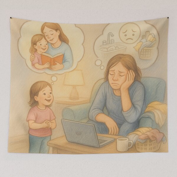 Item preview, She Thinks I’m Always Here – Quiet Struggle Parental Art designed and sold by Neovibe Print.