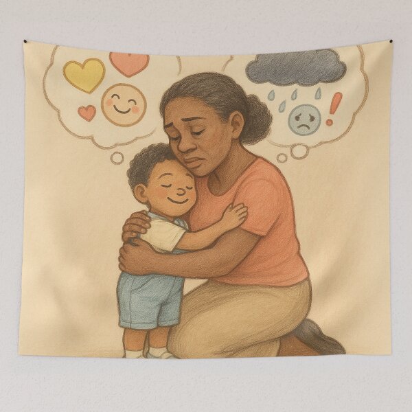 Item preview, She Feels Safe – But I’m Holding Back Storms designed and sold by Neovibe Print.