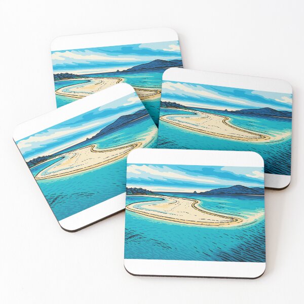 Item preview, Tropical Sandbar Curve | Okinawa Shoreline - Coastal Serenity designed and sold by GEEEN.