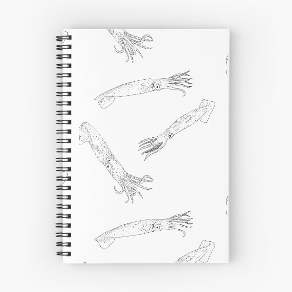 Item preview, Swimming Squid - Illex illecebrosus designed and sold by Bluer Horizons Art.
