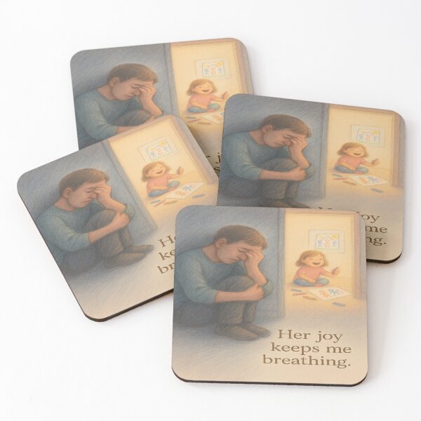 Item preview,  Her Joy Keeps Me Breathing – Sad but Loving Quote Art designed and sold by Neovibe Print.