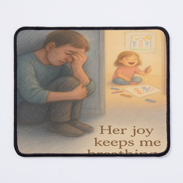 Item preview, Her Joy Keeps Me Breathing – Sad but Loving Quote Art designed and sold by Neovibe Print.