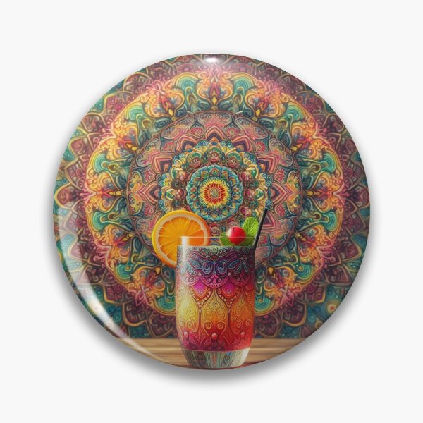 Item preview,  Mandala Mystique Cocktail Art Print | Vibrant Mixology & Abstract Drink Design designed and sold by Shakesipserve.