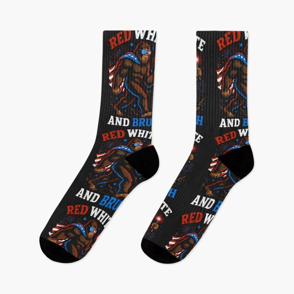 Item preview, Red White And Bruh Patriotic 4Th Of July Bigfoot Usa Flag  designed and sold by cawtoon.