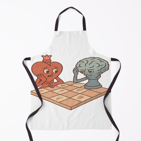 Item preview, Heart vs Brain Playing Chess – Abstract Emotional Design designed and sold by ‏Designly Yours‏.