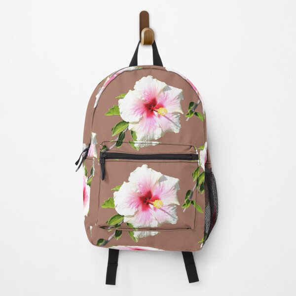 Item preview, Pink and White Single Hibiscus With Leaves designed and sold by STHogan2.