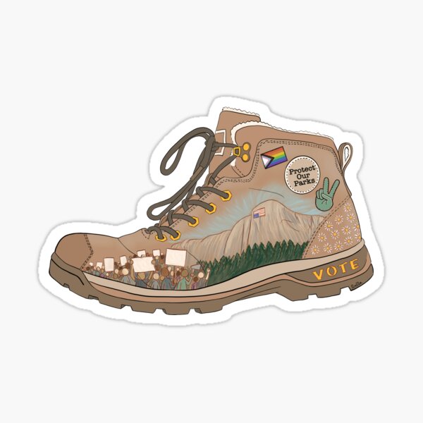 Item preview, Protect Our Parks Hiking Boot designed and sold by EcoElsa.
