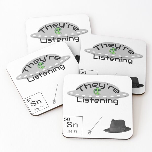 Item preview, Tin Foil Hat "They're Listening" Graphic designed and sold by BoldStatementWorks.