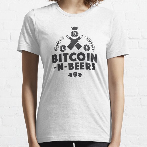 Bitcoin-N-Beers (Center / Light) Essential T-Shirt