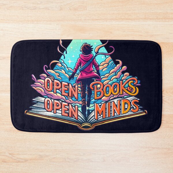 Item preview, Open books open minds, typography designed and sold by maxmaj.