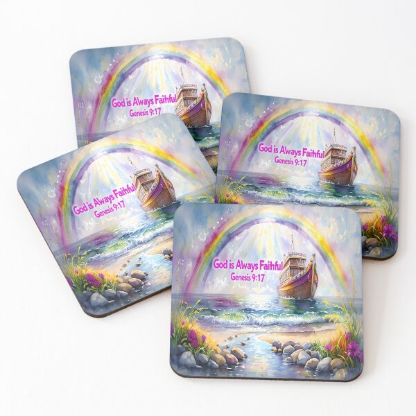 Item preview, God Is Always Faithful - Rainbow Promise Ark designed and sold by ArtisticDesignsbyLinda.