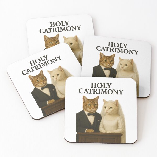 Item preview, Holy Catrimony – Cat Wedding Tux & Gown Couple designed and sold by DesignWerkz.