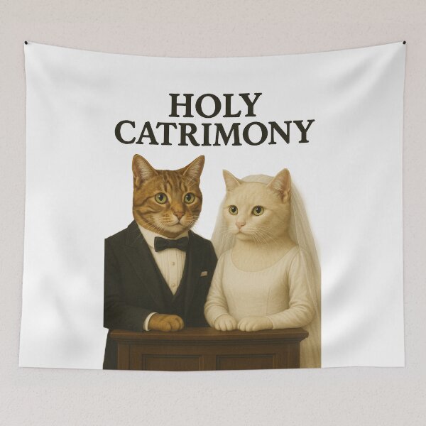 Item preview, Holy Catrimony – Cat Wedding Tux & Gown Couple designed and sold by DesignWerkz.