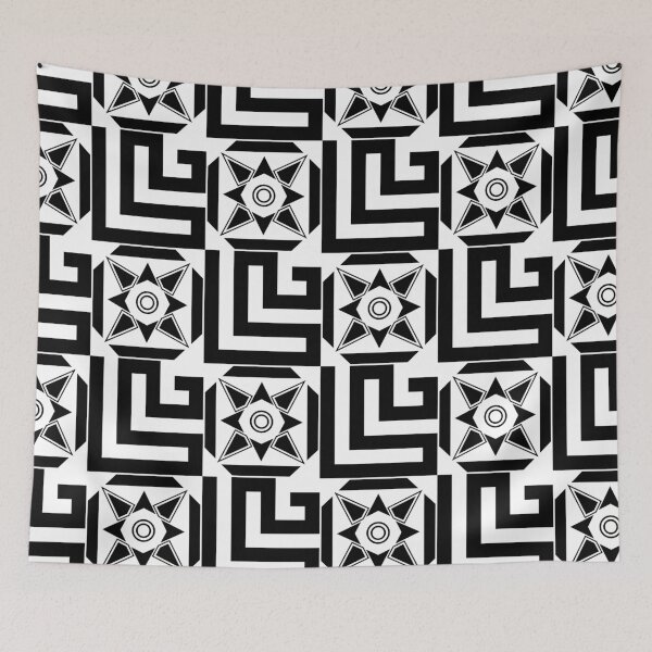 Item preview, Retro Art Deco Geometric Pattern 24.P06.037.038 designed and sold by Space & Care - Art Deco GeoMetrica.