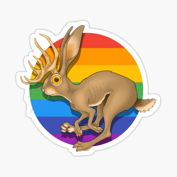 Item preview, Jackalope - Pride Edition designed and sold by Dead Possum Designs.