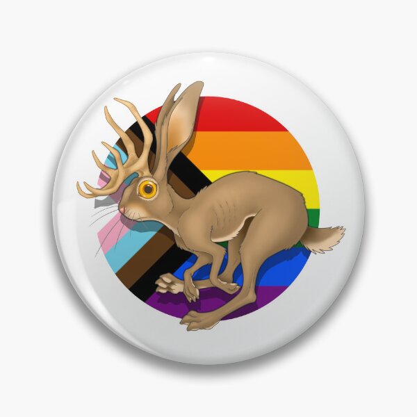 Item preview, Jackalope - Progress Pride Edition designed and sold by Dead Possum Designs.