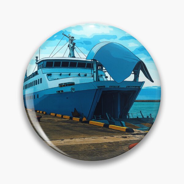 Item preview, Ferry at the Pier | Open Ramp - Docked for the Journey designed and sold by GeEeN.