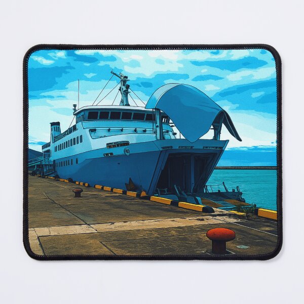 Item preview, Ferry at the Pier | Open Ramp - Docked for the Journey designed and sold by GEEEN.