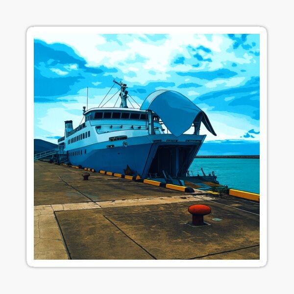 Item preview, Ferry at the Pier | Open Ramp - Docked for the Journey designed and sold by PhotoGEEEN.