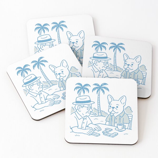 Item preview, Cuban Abuelo & Pug Playing Dominoes - Cubano - Cubana - Cubans - Abuelo - Cuban Grandpa designed and sold by Ausome  Behavior.