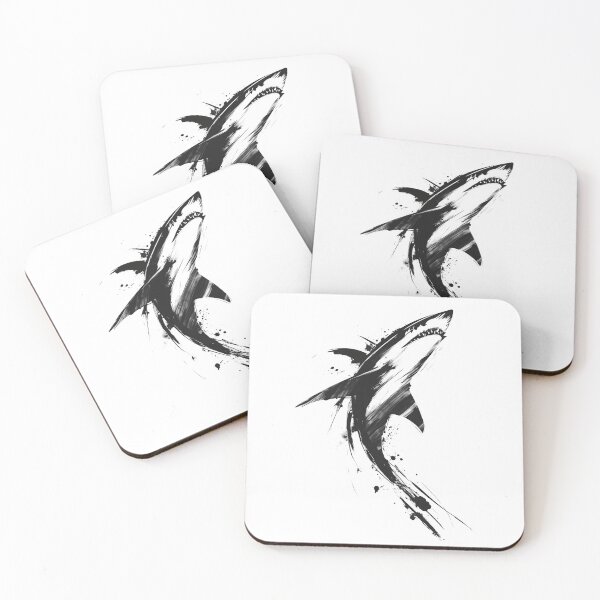 Item preview, Sumi-Style Ink Shark designed and sold by Black Gradient Designs.