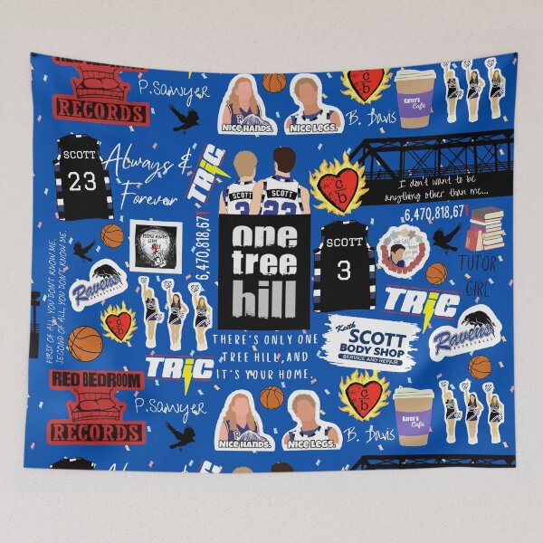 Item preview, One Tree Hill Collage – Vintage TV-Inspired Fan Art Design designed and sold by LittleMiddleMomma.