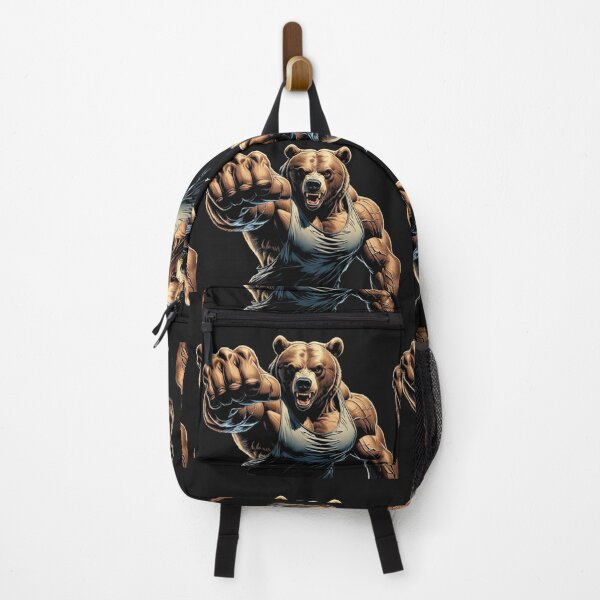 Item preview, Motivational Muscle Bear – Push Your Limits with Visual Strength designed and sold by All Creative Designer.