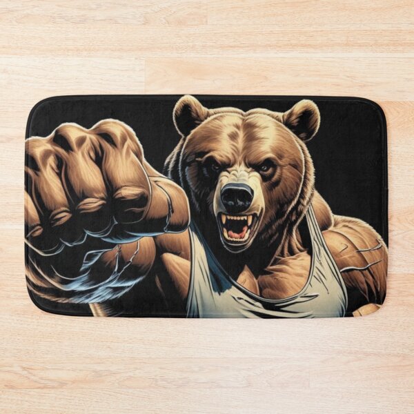 Item preview, Motivational Muscle Bear – Push Your Limits with Visual Strength designed and sold by All Creative Designer.