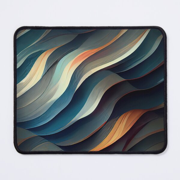 Item preview, Abstract Ocean Wave Layers – Moody Gradient Flow Art designed and sold by PaintbrushPlace.