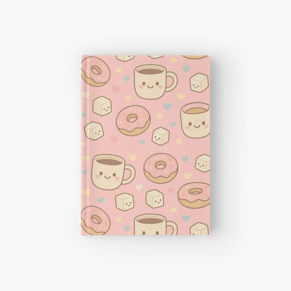 Kawaii Coffee & Donut Delight Hardcover Journal