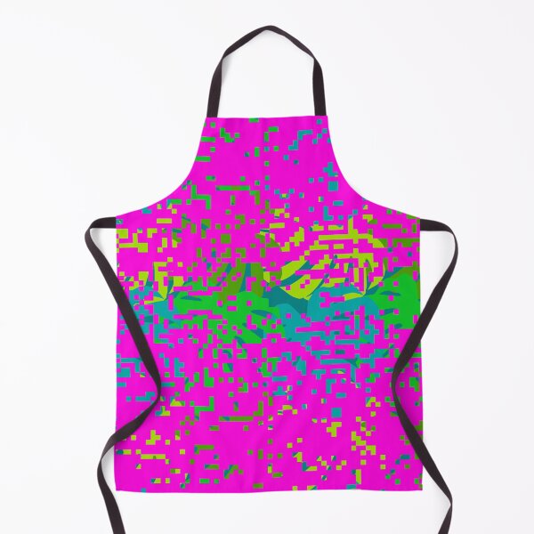 Item preview, Abstract Magenta Glitch Pixel Art with Teal & Lime Underlay designed and sold by larissa-myrie.