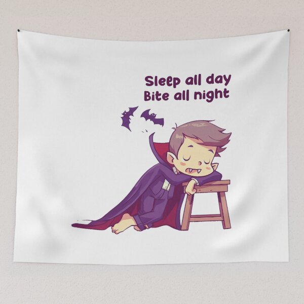 Item preview, Sleep all day bite all night designed and sold by Scaryzz.