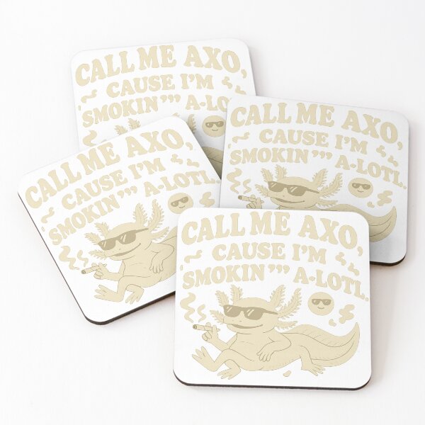 Item preview, Smokin’ A-Lotl – Funny Chill Axolotl Cartoon designed and sold by MoodieClub.