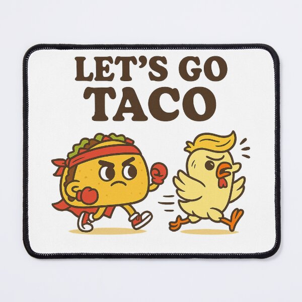 Item preview, Let’s Go Taco – Taco vs Chicken Cartoon designed and sold by MoodieClub.