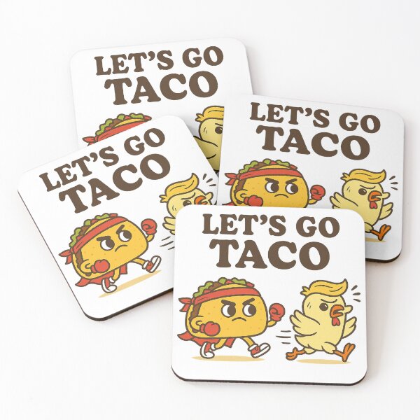 Item preview, Let’s Go Taco – Taco vs Chicken Cartoon designed and sold by MoodieClub.