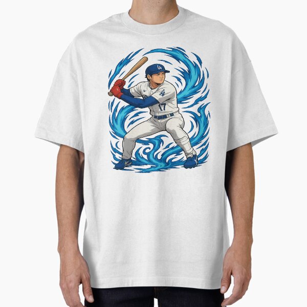 Aperçu de l'œuvre Shohei Ohtani Anime Swing – Première forme Dodgers Power créée et vendue par ABonDemand.