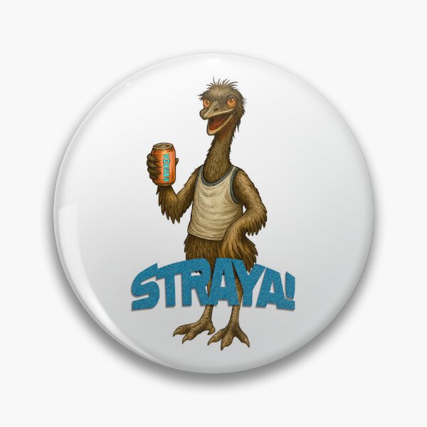 Item preview, Straya Cheers Emu – Aussie Humor Wildlife Cartoon designed and sold by Michael van der Hoorn.