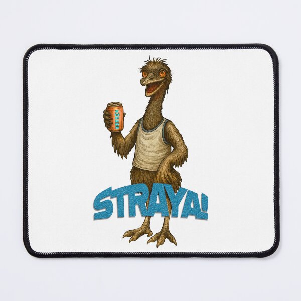 Item preview, Straya Cheers Emu – Aussie Humor Wildlife Cartoon designed and sold by Michael van der Hoorn.