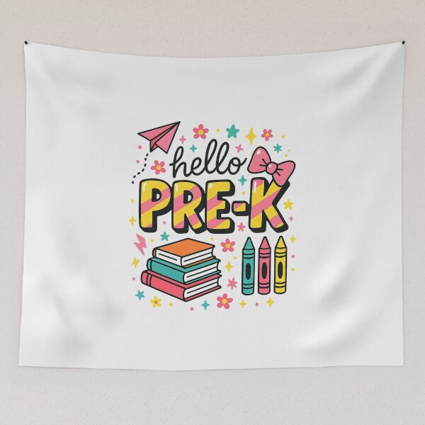 Item preview, Back To School Hello Pre-k Teacher Coquette Pencil Bow designed and sold by facegm.