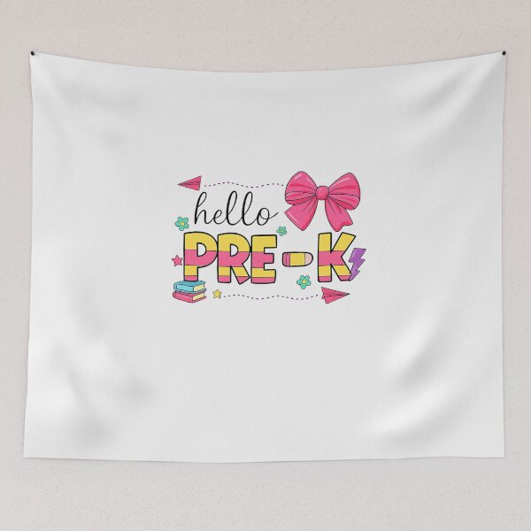 Item preview, Back To School Hello Pre-k Teacher Coquette Pencil Bow designed and sold by facegm.