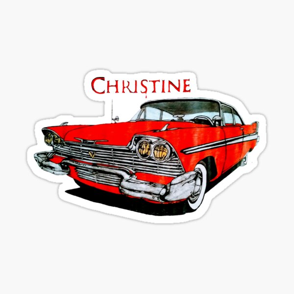 Christine movie car 1958 Plymouth Fury outline sticker decal wall graphic